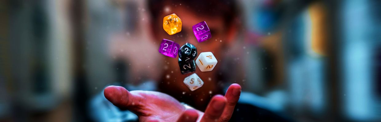 Dice being thrown